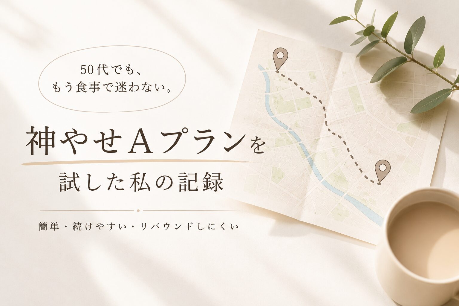 神やせAプランを50代主婦が実践｜月曜断食をやめて続けられた食事法